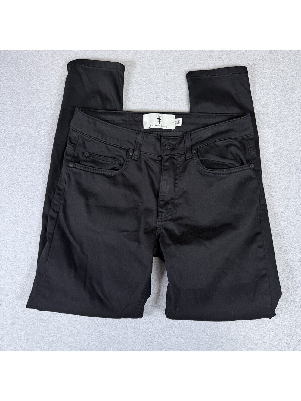 Father Sons Women  Slim Stretch Black Jeans Size 30/28